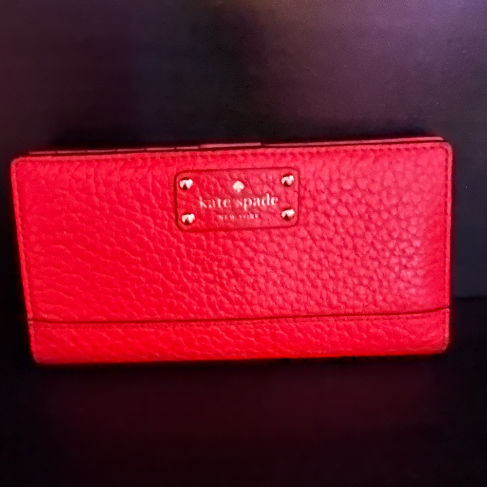 Kate Spade New York Bay Steet Stacey Leather Wallet Red